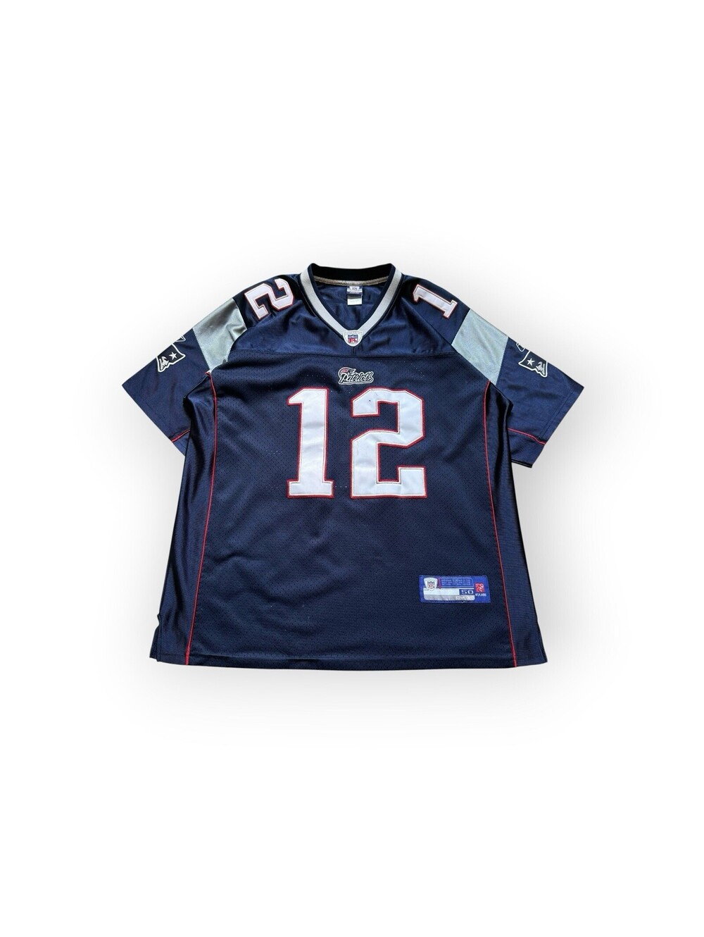 Vintage Tom Brady New England Patriots #12 Sewn Jersey Size 52 Reebok Men’s
